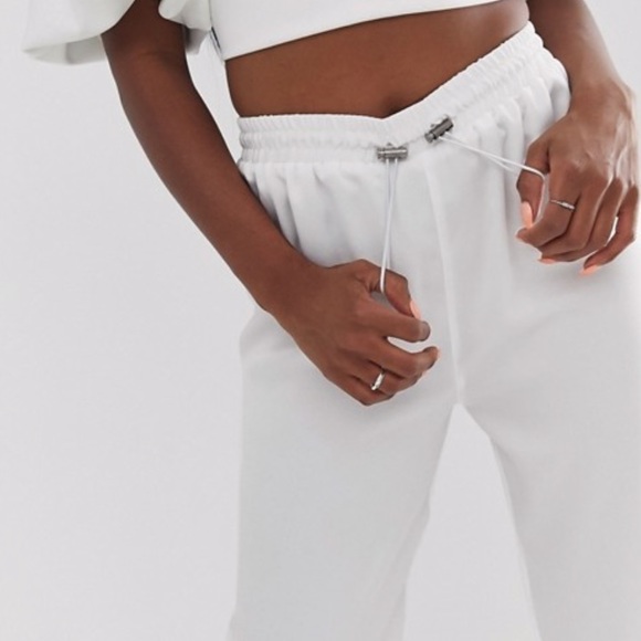 ⭐️NEW⭐️ASOS Silky White Jogger Pant Size 8 NWT - Picture 6 of 12